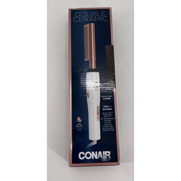 Conair Double Ceramic Straightening Comb Styling Tool With 30 Heat Settings - Picture 1 of 6